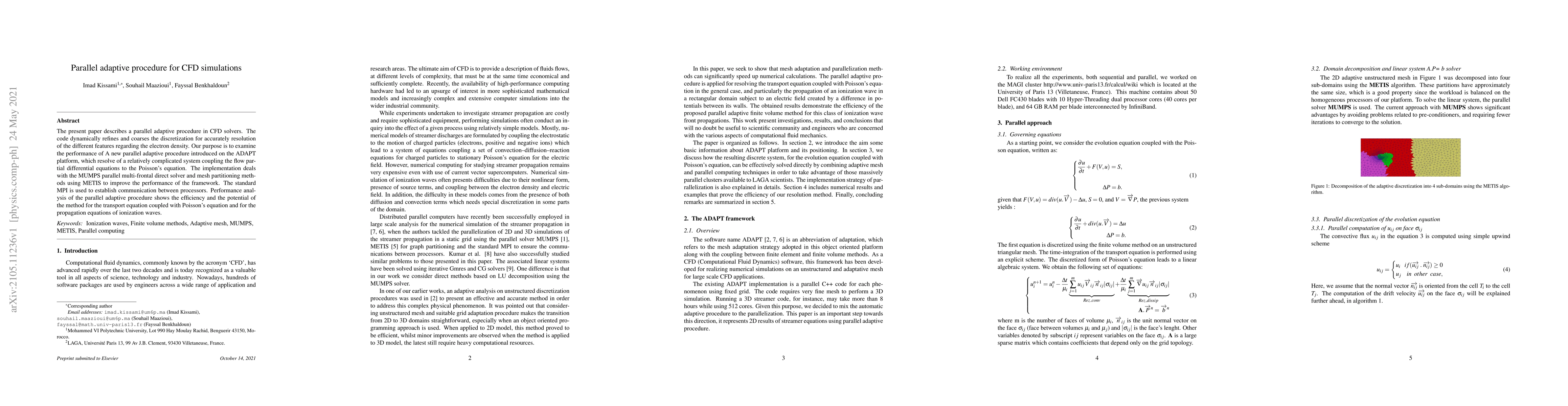 Thumbnail for Parallel adaptive procedure for CFD simulations