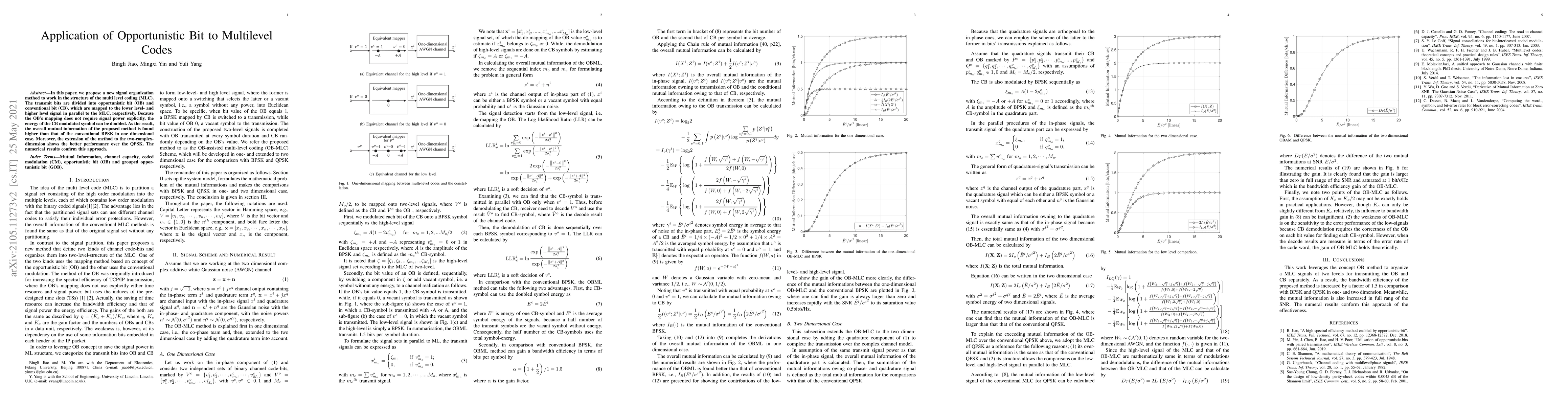 Thumbnail for Application of Opportunistic Bit to Multilevel Codes