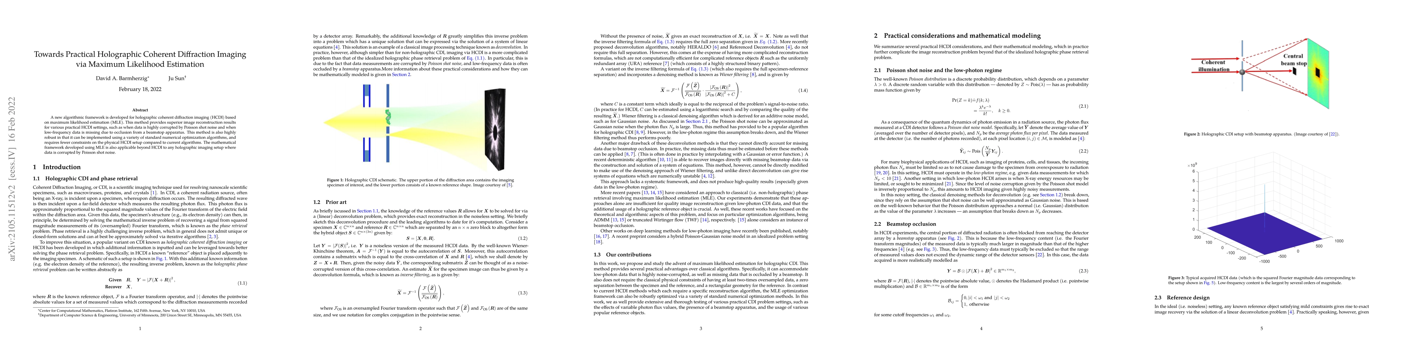 Thumbnail for Towards Low-Photon Nanoscale Imaging: Holographic Phase Retrieval via
  Maximum Likelihood Optimization