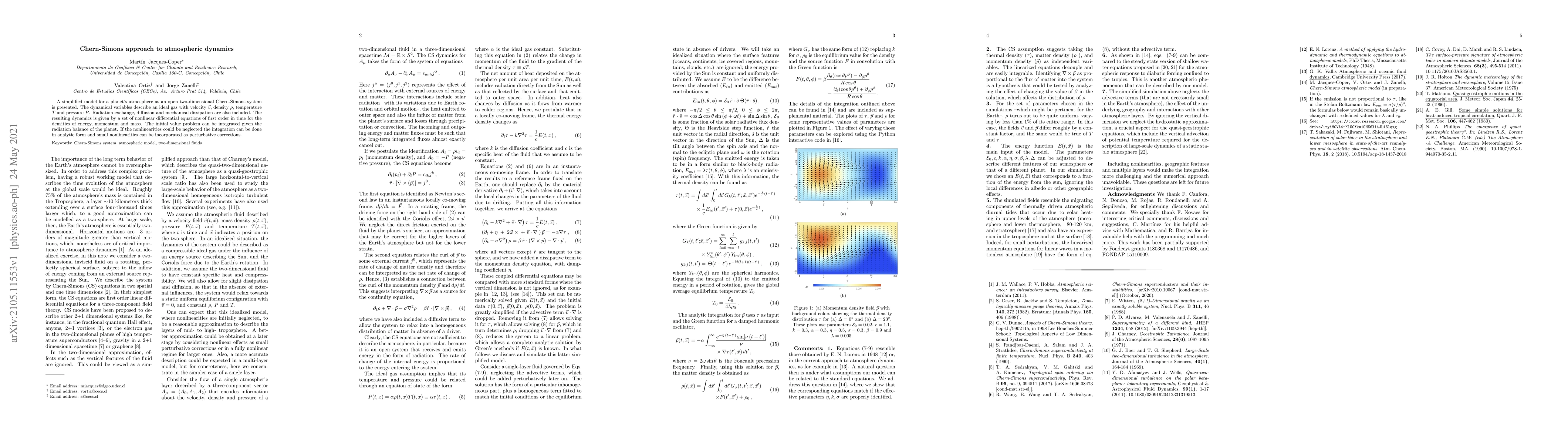 Thumbnail for Chern-Simons approach to atmospheric dynamics