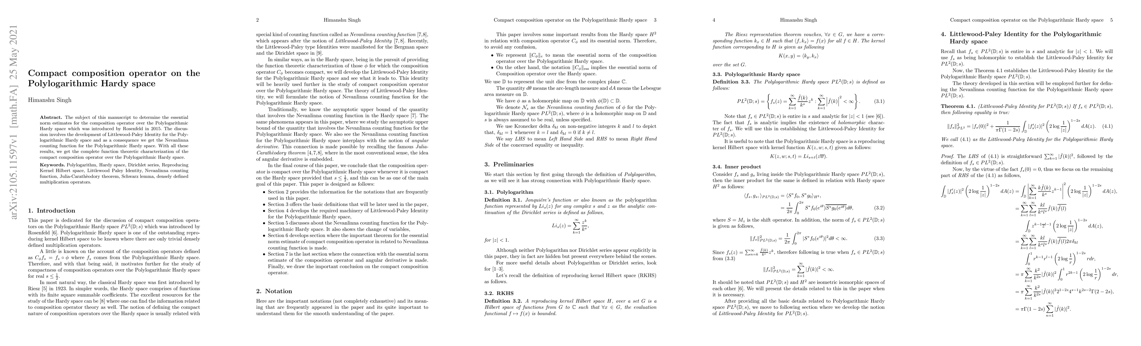 Thumbnail for Polylogarithmic Hardy space & its Nevanlinna counting function