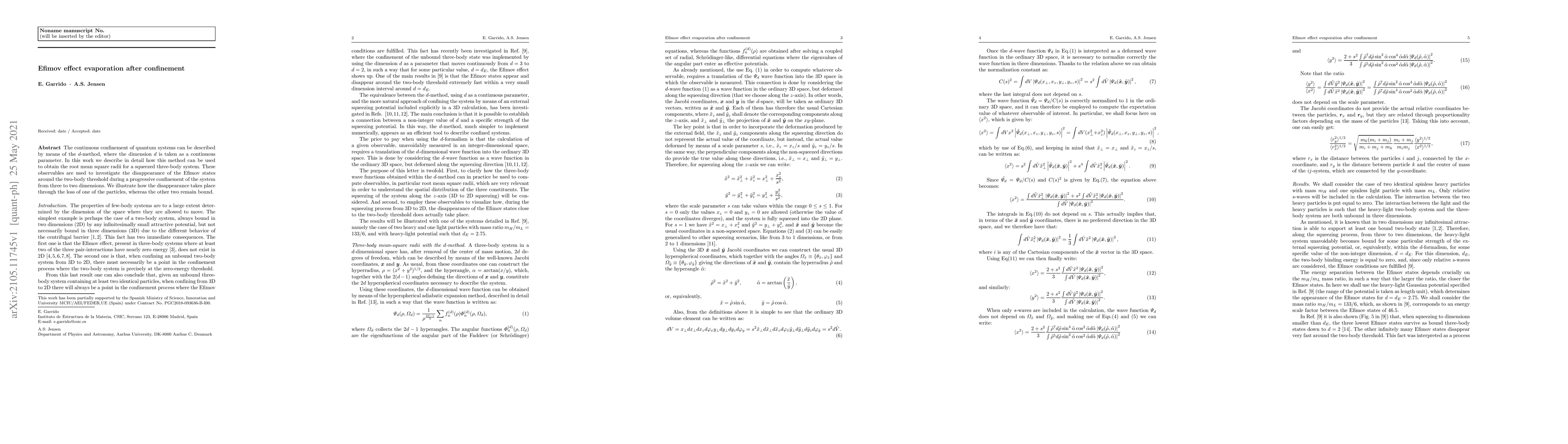 Thumbnail for Efimov effect evaporation after confinement