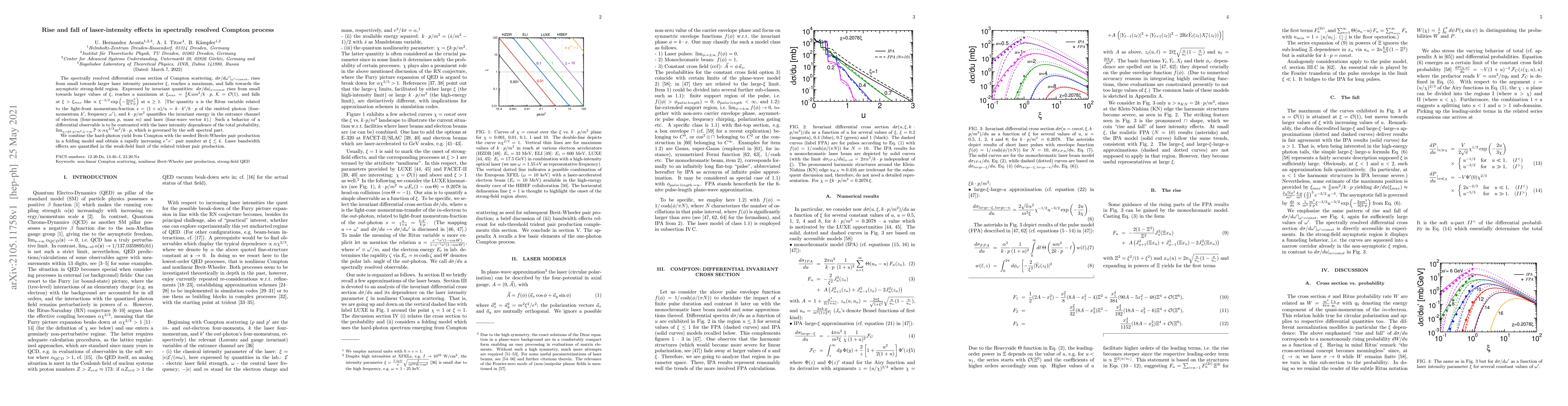 Thumbnail for Rise and fall of laser-intensity effects in spectrally resolved Compton
  process