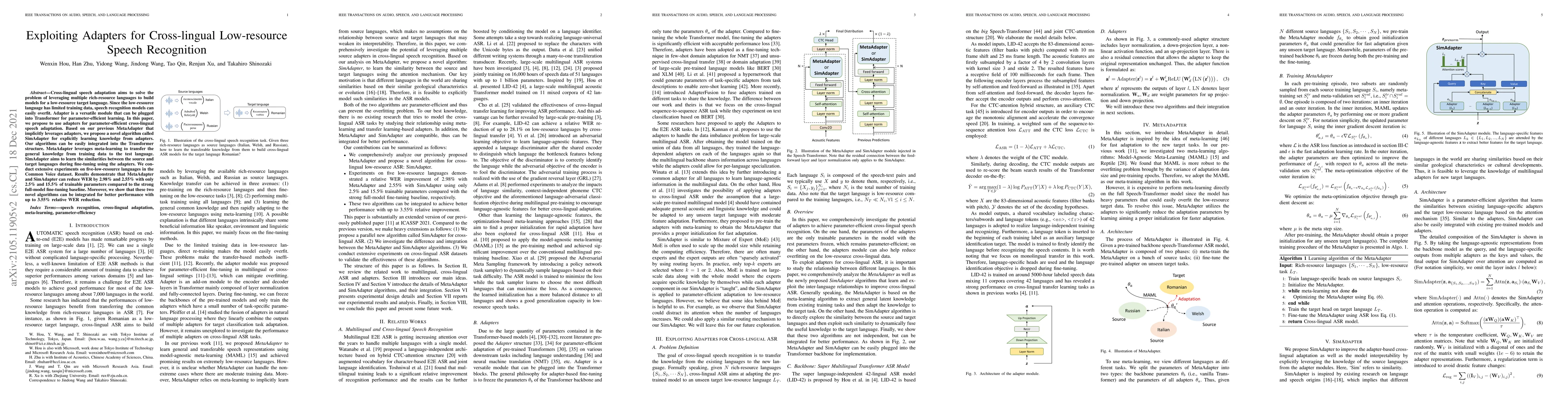 Thumbnail for Exploiting Adapters for Cross-lingual Low-resource Speech Recognition