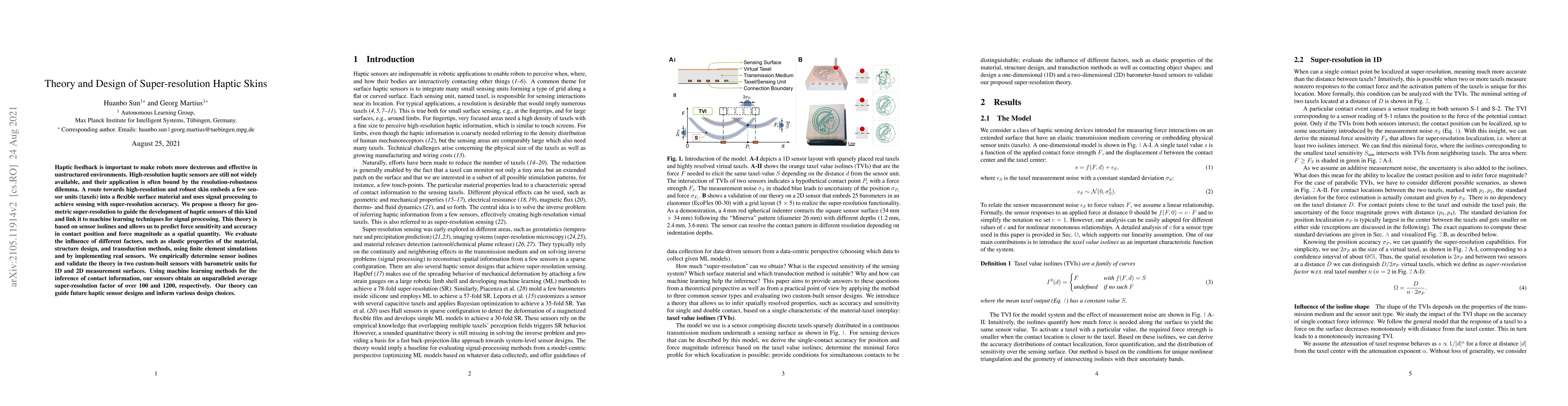 Thumbnail for Theory and Design of Super-resolution Haptic Skins