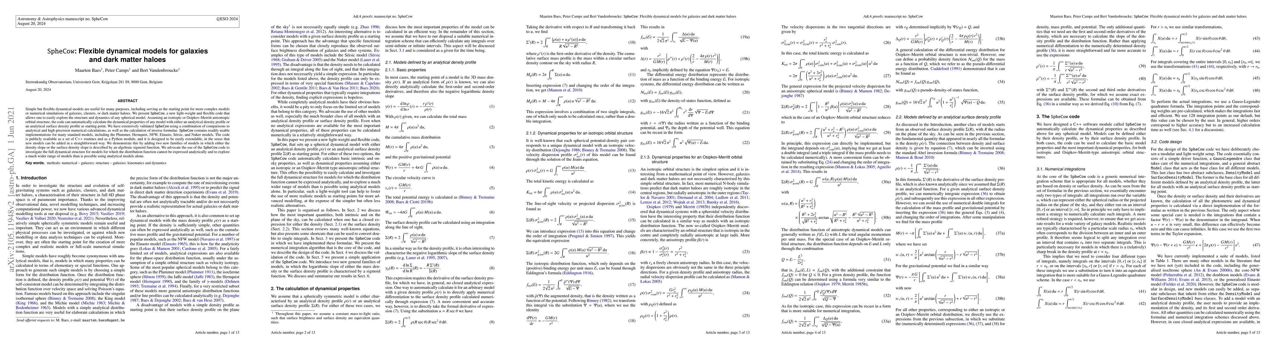 Thumbnail for SpheCow: flexible dynamical models for galaxies and dark matter haloes
