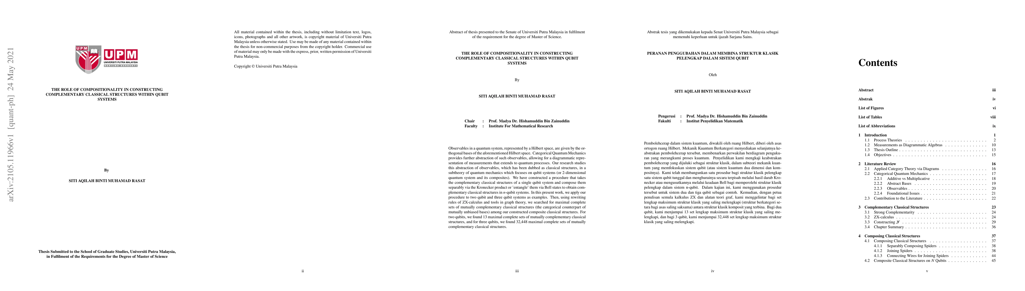 Thumbnail for The Role of Compositionality in Constructing Complementarity Classical
  Structures Within Qubit Systems