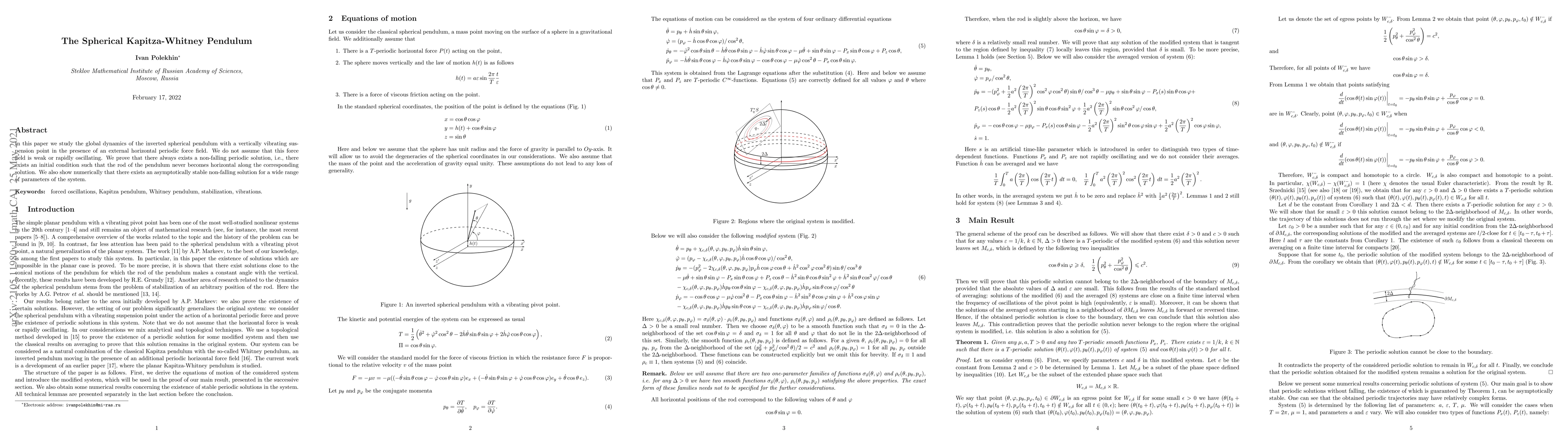 Thumbnail for The Spherical Kapitza-Whitney Pendulum