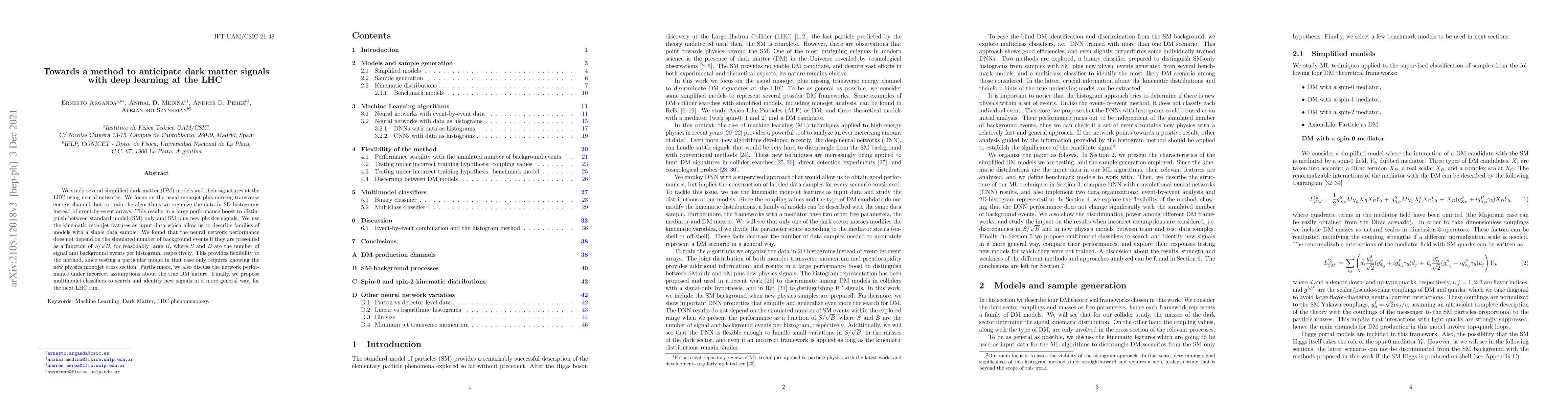 Thumbnail for Towards a method to anticipate dark matter signals with deep learning at
  the LHC
