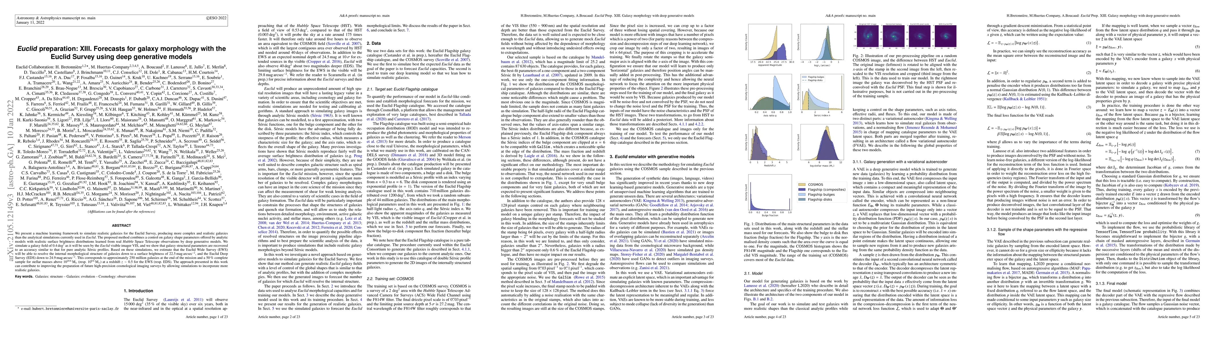 Thumbnail for Euclid preparation: XIII. Forecasts for galaxy morphology with the
  Euclid Survey using Deep Generative Models