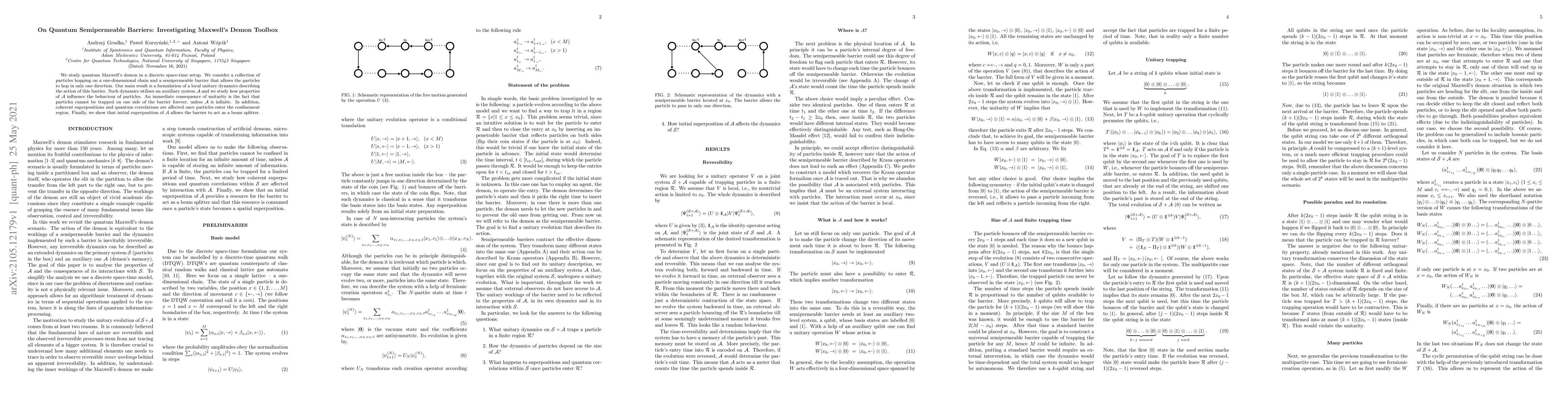 Thumbnail for On Quantum Semipermeable Barriers: Investigating Maxwell's Demon Toolbox
