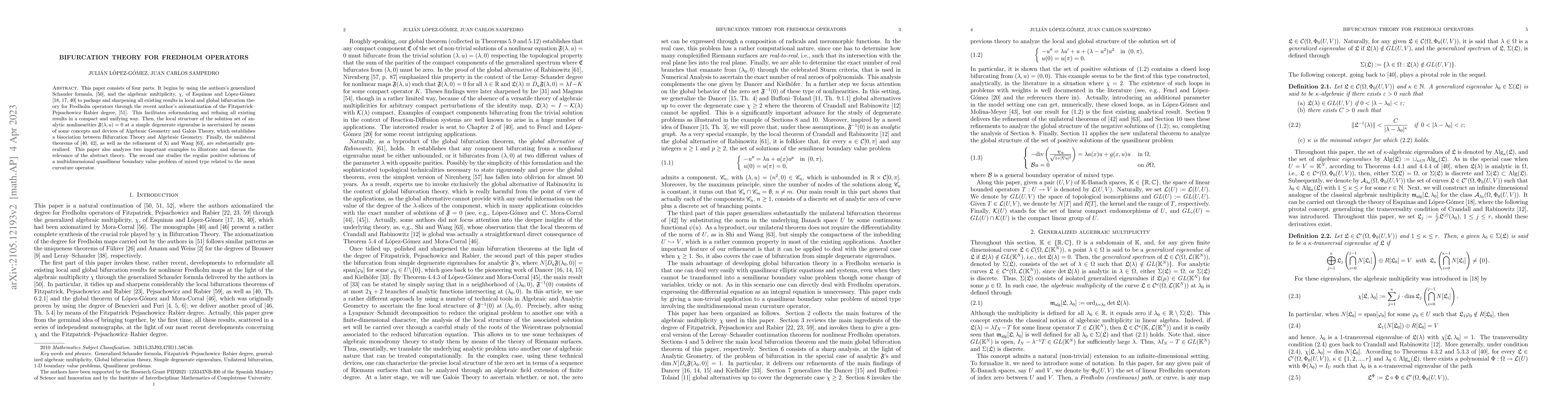 Thumbnail for Bifurcation Theory for Fredholm Operators