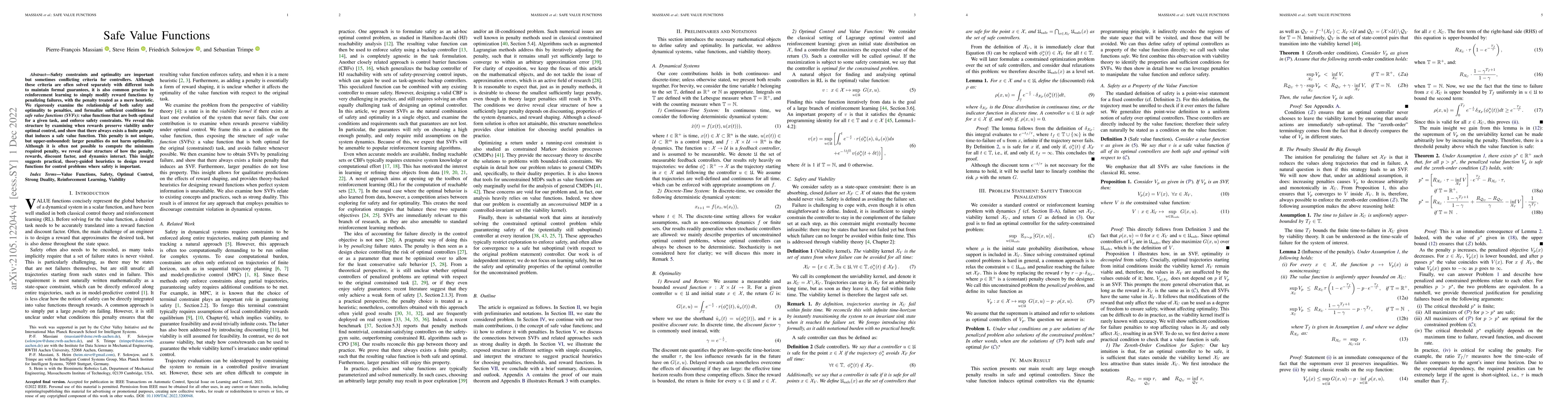 Thumbnail for Safe Value Functions