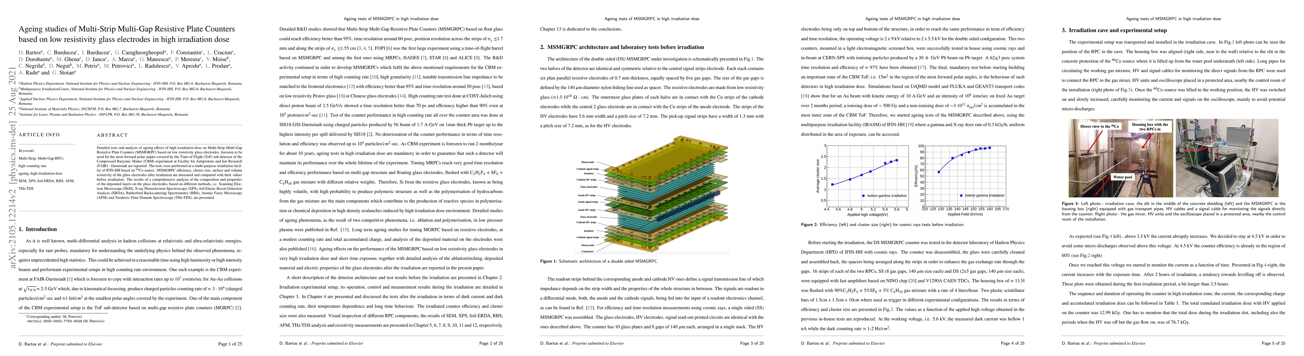 Thumbnail for Ageing studies of Multi-Strip Multi-Gap Resistive Plate Counters based
  on low resistivity glass electrodes in high irradiation dose