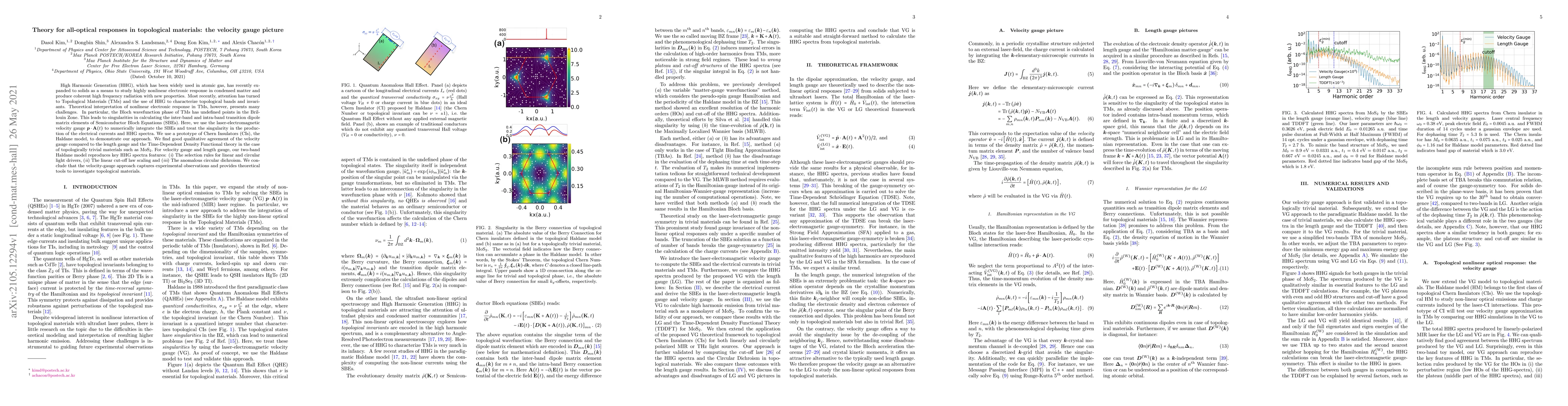 Thumbnail for Theory for all-optical responses in topological materials: the velocity
  gauge picture