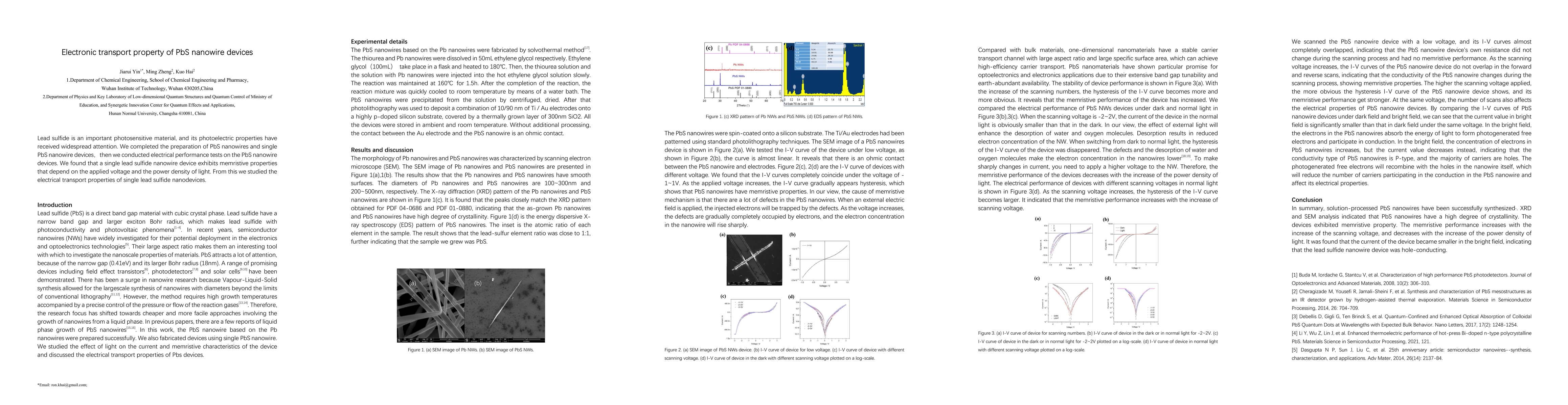 Thumbnail for Electronic transport property of PbS nanowire devices