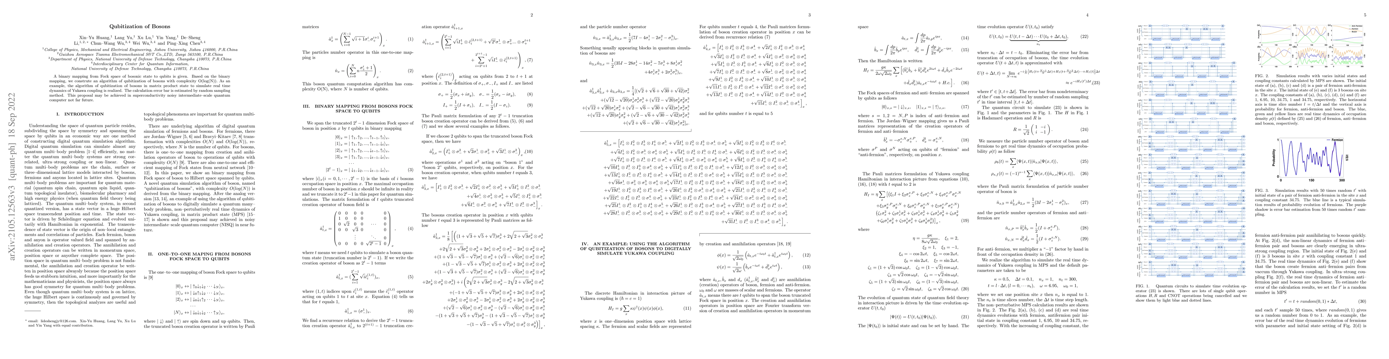 Thumbnail for Qubitization of Bosons