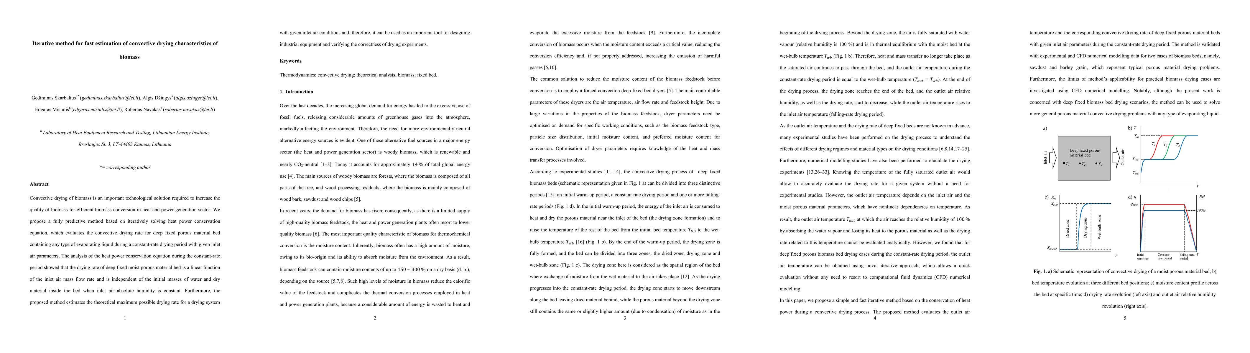 Thumbnail for Iterative method for fast estimation of convective drying
  characteristics of biomass