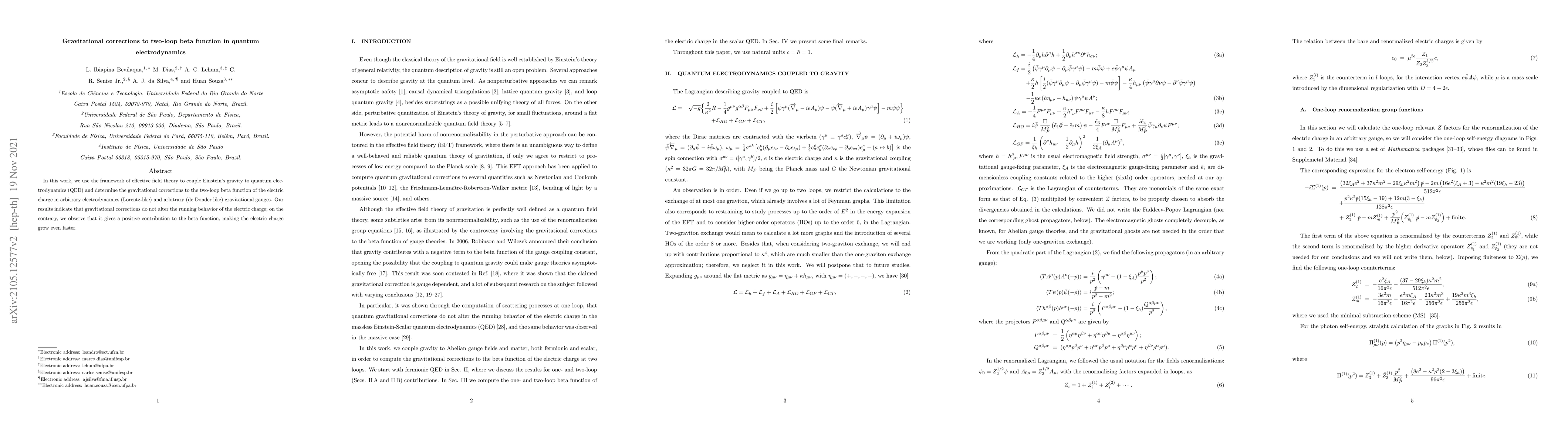 Thumbnail for Gravitational corrections to two-loop beta function in quantum
  electrodynamics