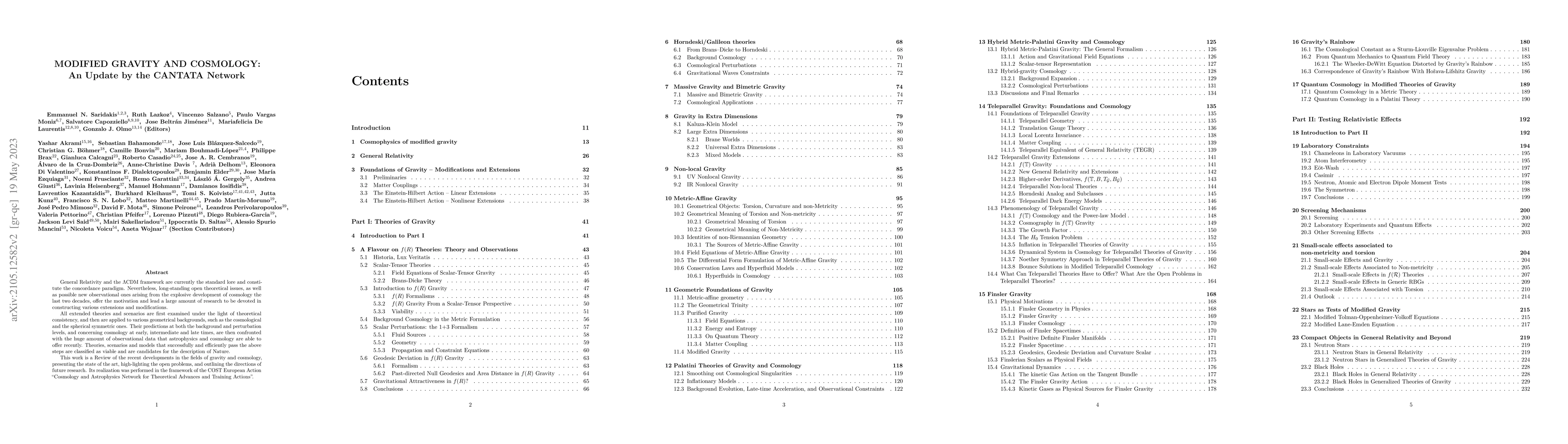 Thumbnail for Modified Gravity and Cosmology: An Update by the CANTATA Network