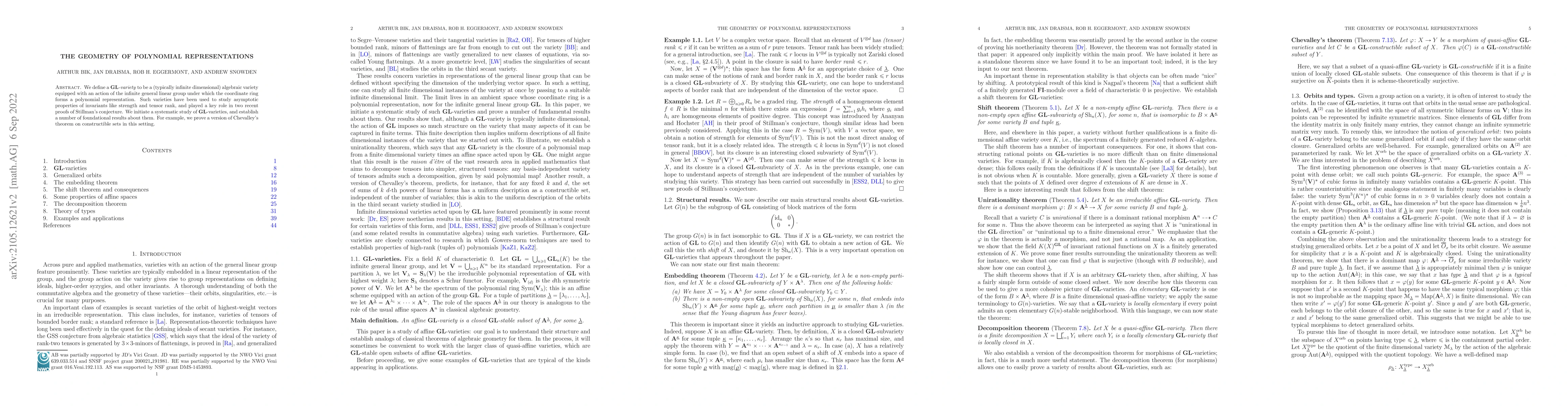 Thumbnail for The geometry of polynomial representations
