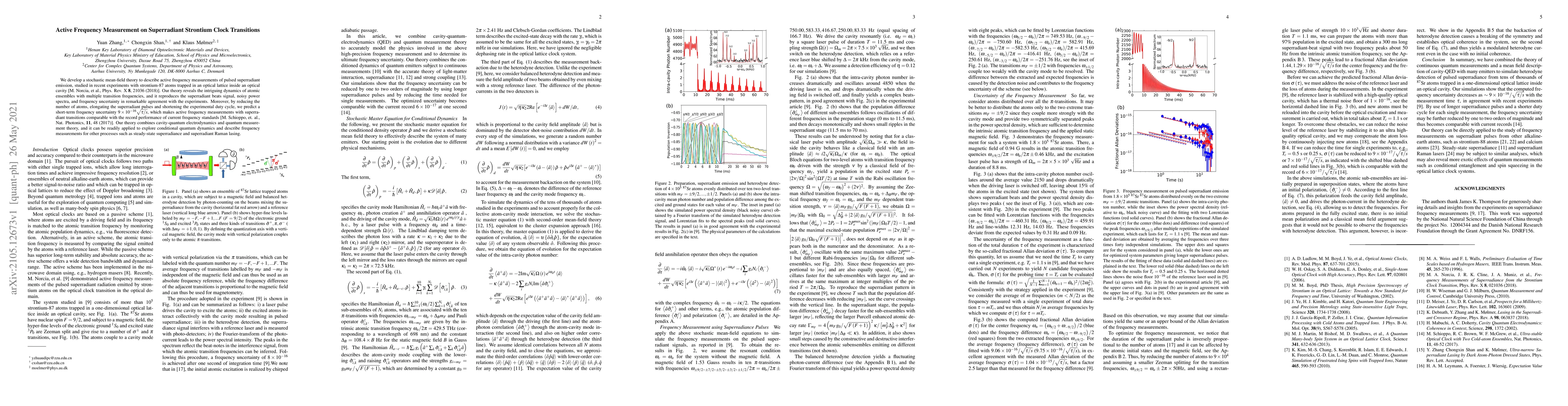 Thumbnail for Active Frequency Measurement on Superradiant Strontium Clock Transitions