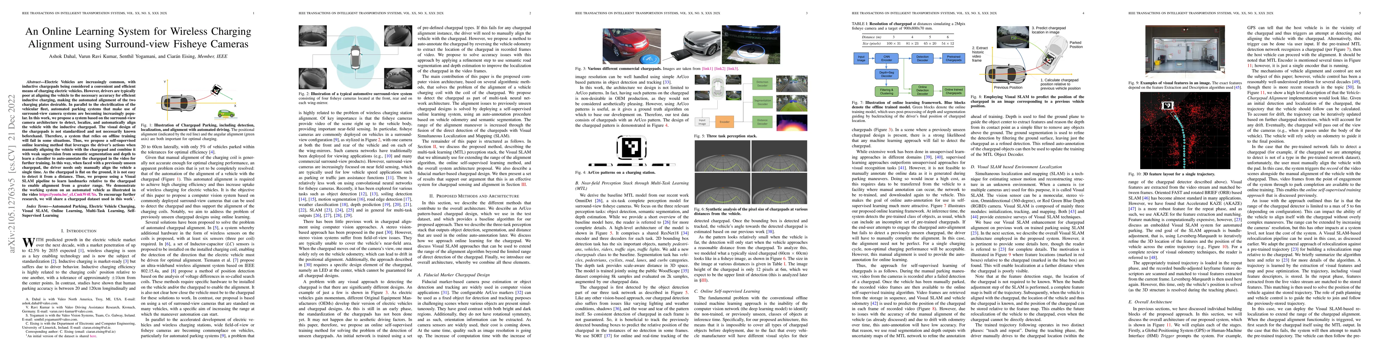 Thumbnail for An Online Learning System for Wireless Charging Alignment using
  Surround-view Fisheye Cameras