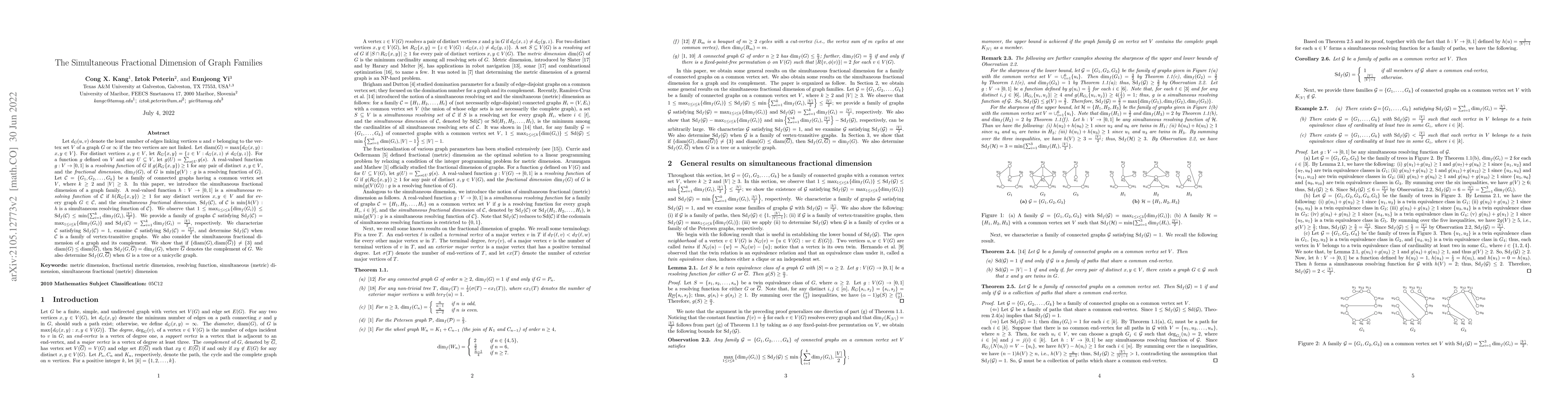 Thumbnail for The Simultaneous Fractional Dimension of Graph Families
