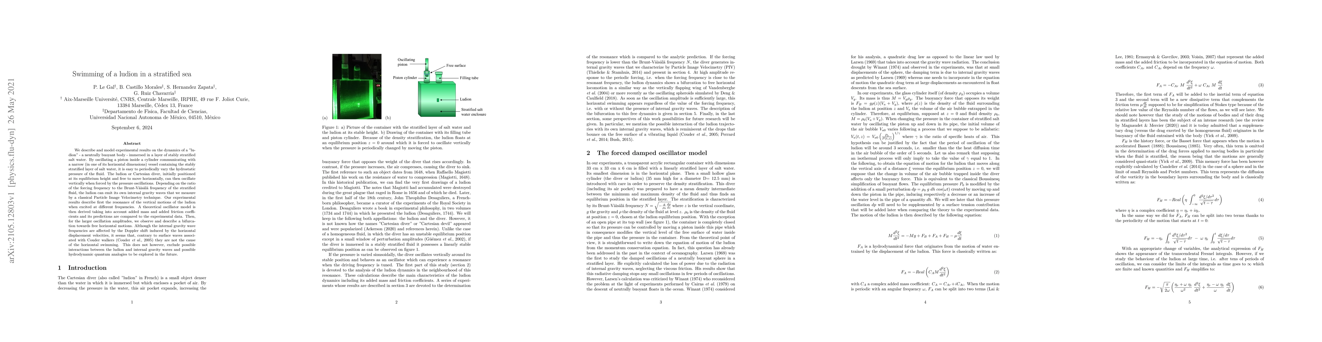 Thumbnail for Swimming of a ludion in a stratified sea