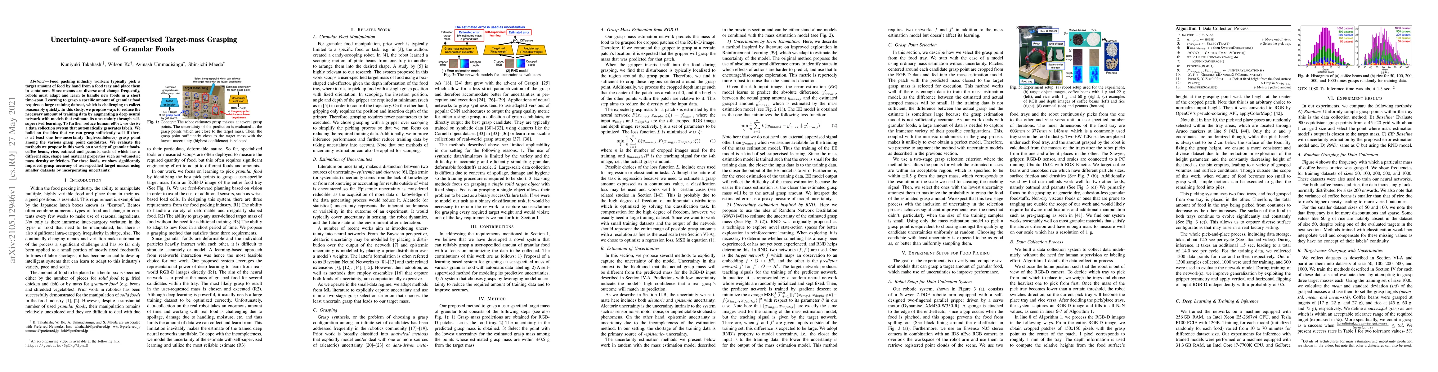 Thumbnail for Uncertainty-Aware Self-Supervised Target-Mass Grasping of Granular Foods