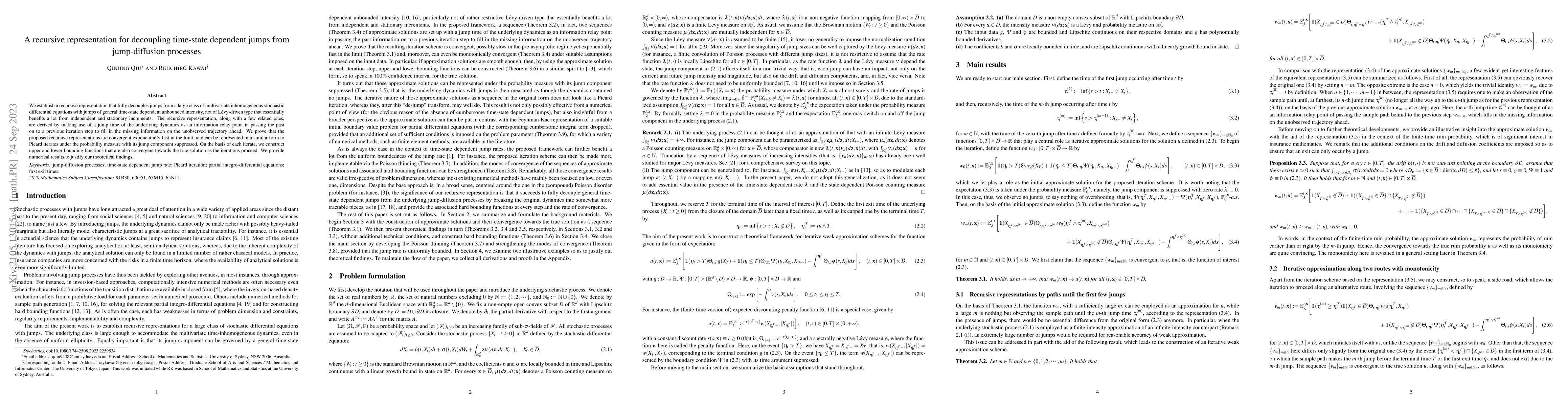 Thumbnail for A recursive representation for decoupling time-state dependent jumps
  from jump-diffusion processes