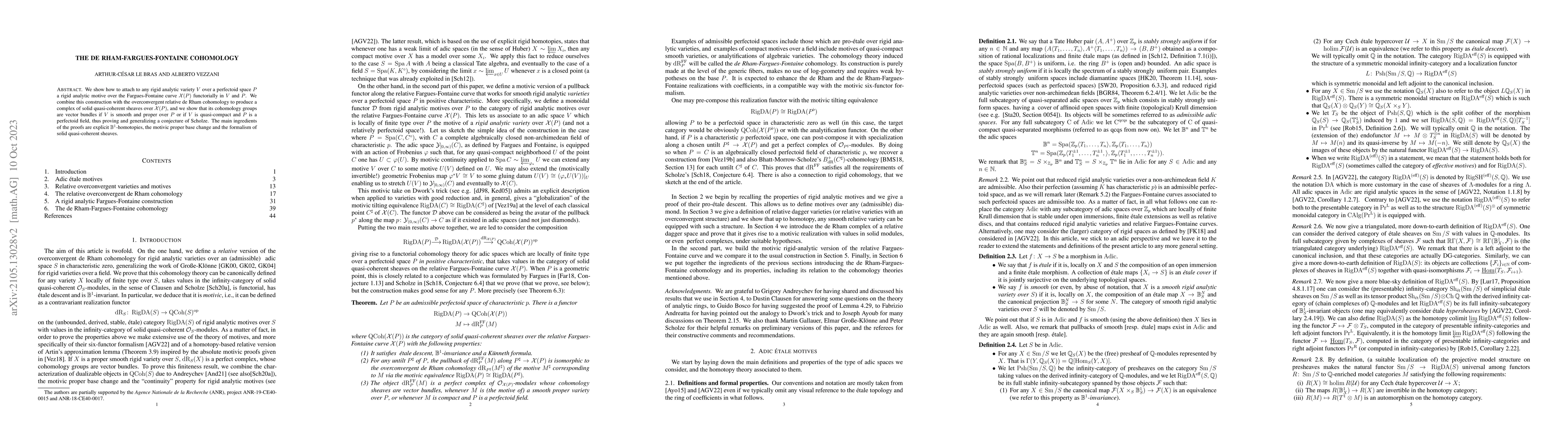 Thumbnail for The de Rham-Fargues-Fontaine cohomology