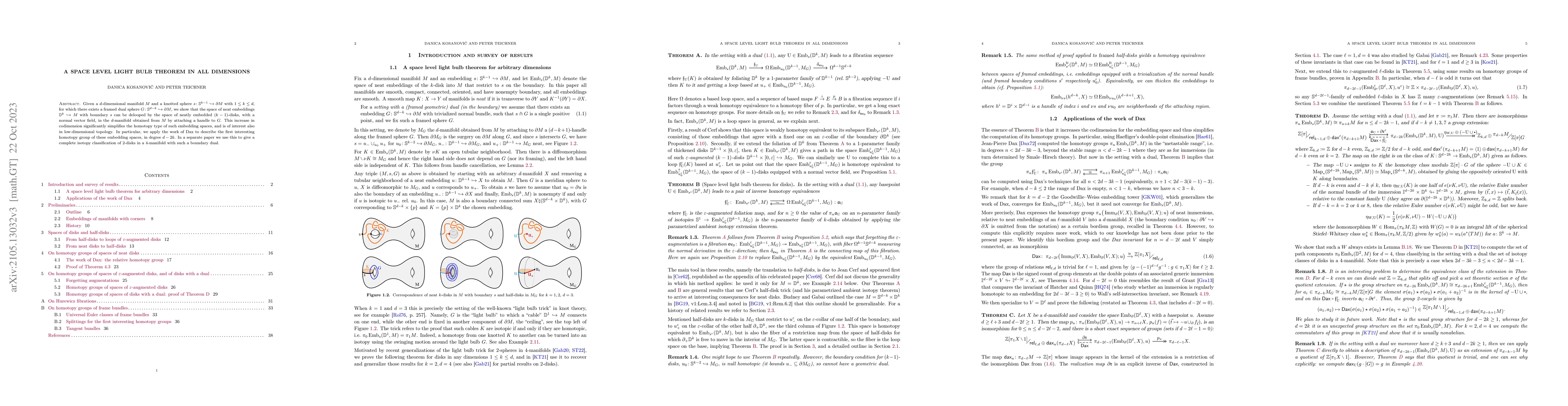 Thumbnail for A space level light bulb theorem in all dimensions