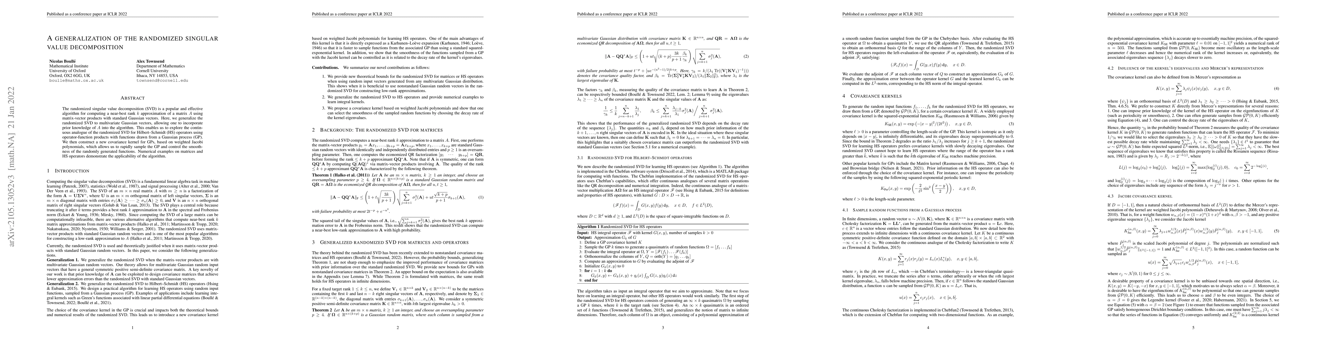 Thumbnail for A generalization of the randomized singular value decomposition