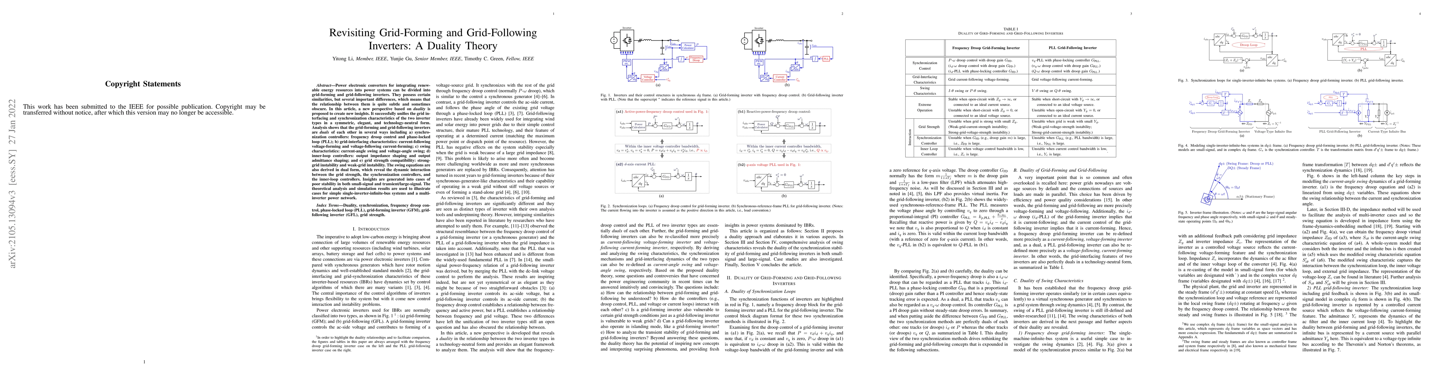 Thumbnail for Revisiting Grid-Forming and Grid-Following Inverters: A Duality Theory