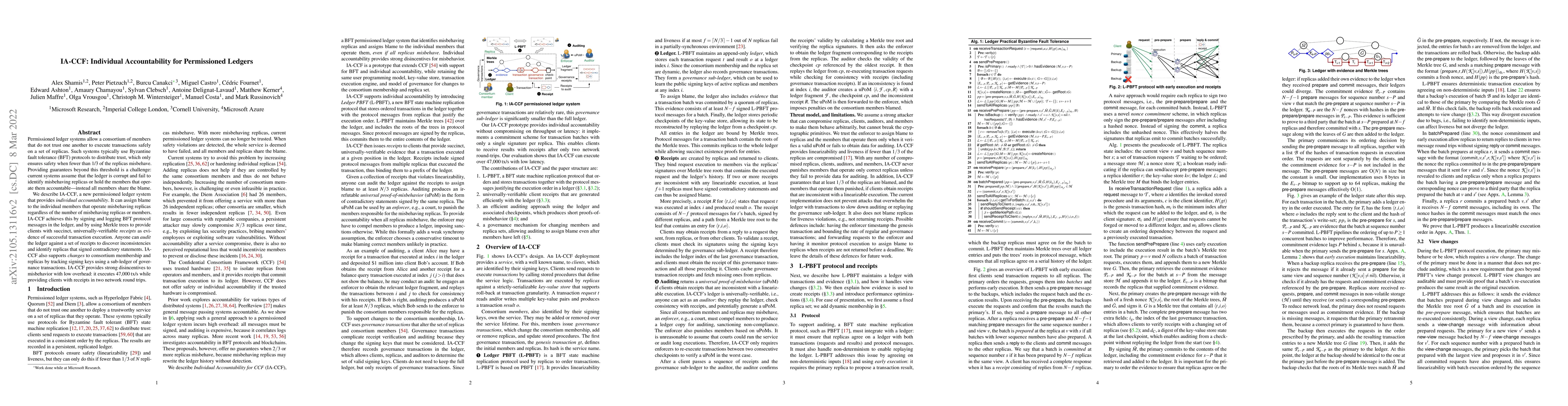 Thumbnail for IA-CCF: Individual Accountability for Permissioned Ledgers