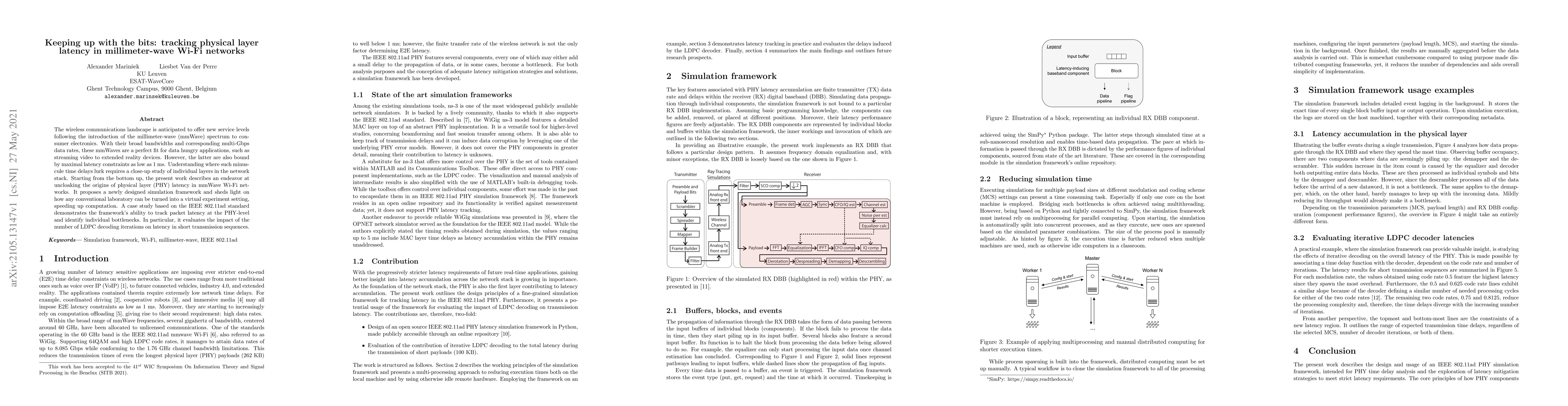 Thumbnail for Keeping up with the bits: tracking physical layer latency in
  millimeter-wave Wi-Fi networks