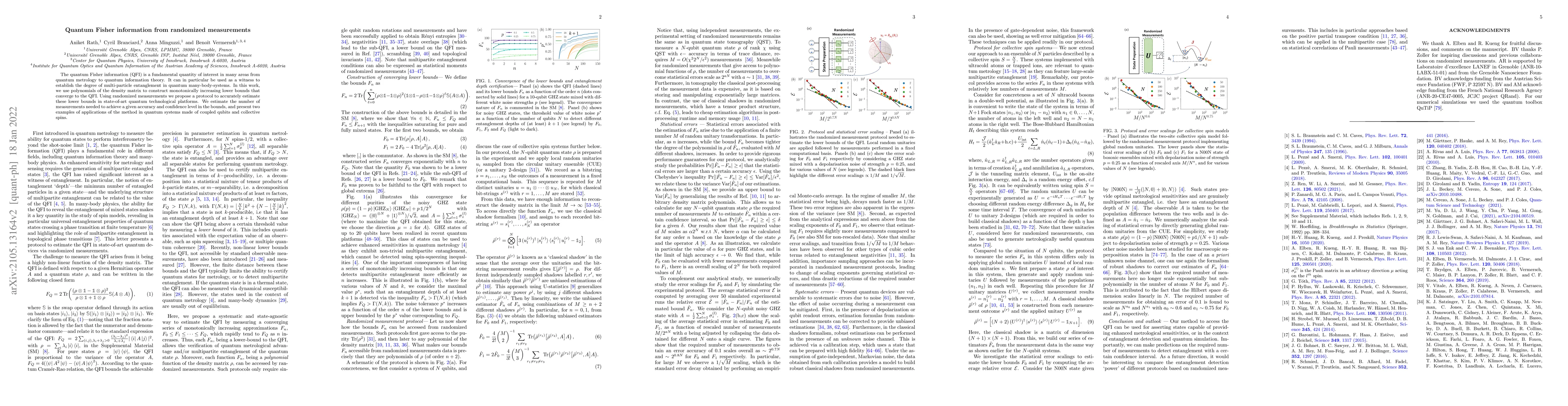 Thumbnail for Quantum Fisher information from randomized measurements