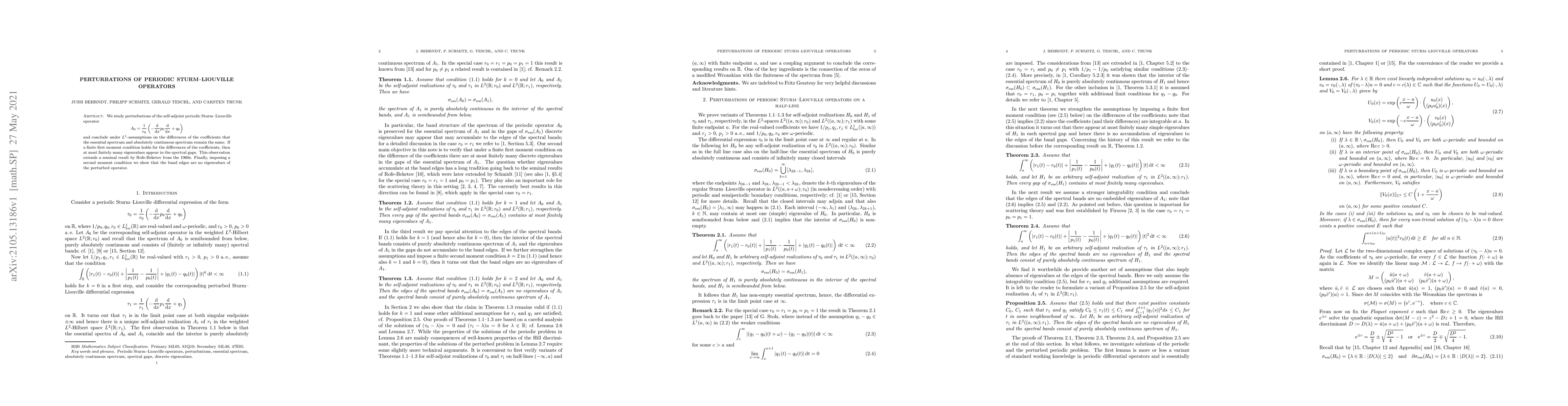 Thumbnail for Perturbations of periodic Sturm--Liouville operators