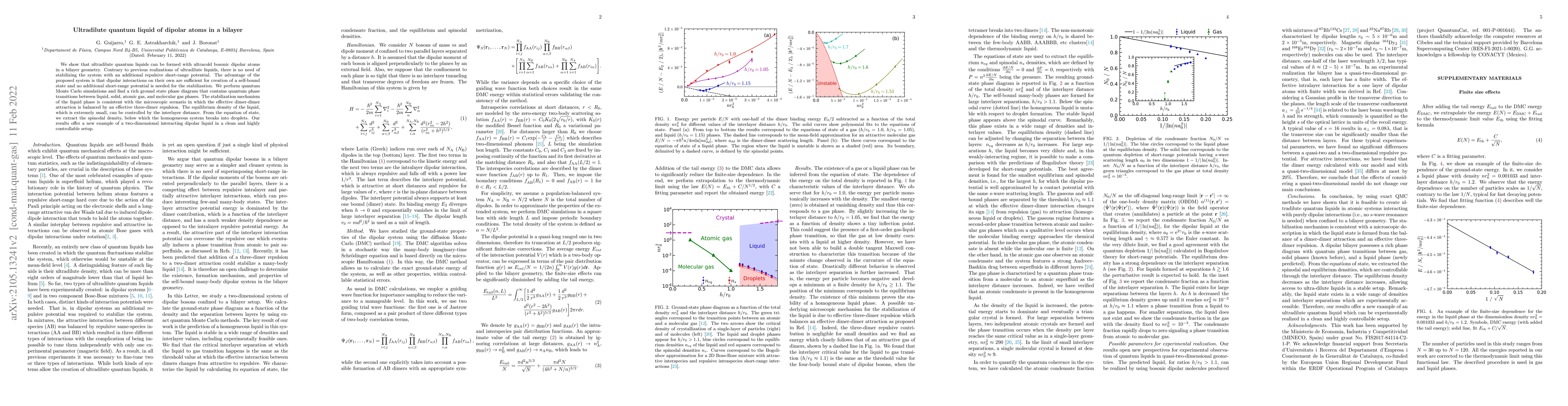 Thumbnail for Ultradilute quantum liquid of dipolar atoms in a bilayer