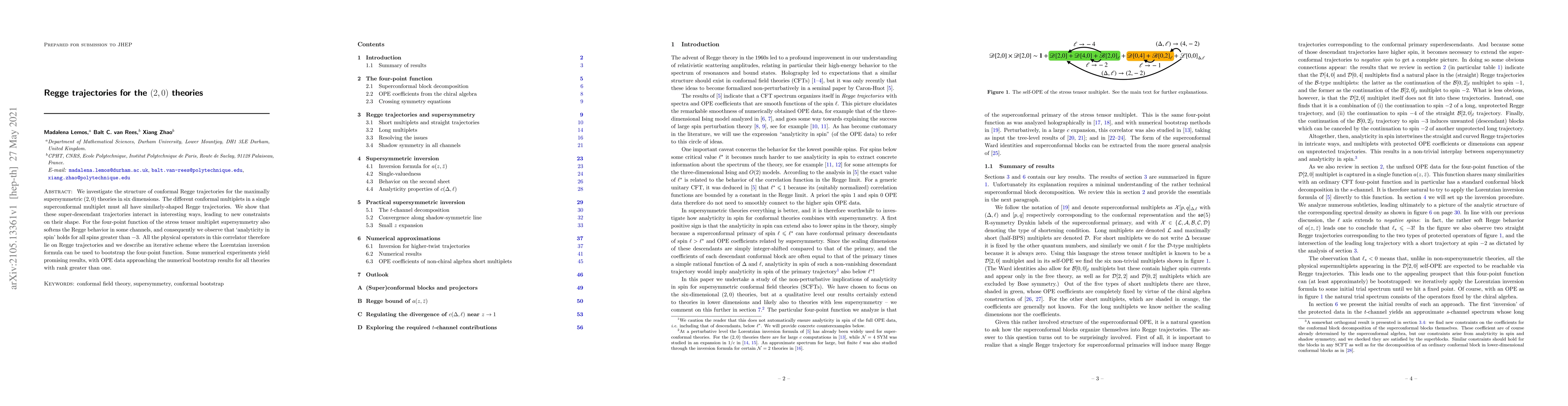 Thumbnail for Regge trajectories for the (2,0) theories