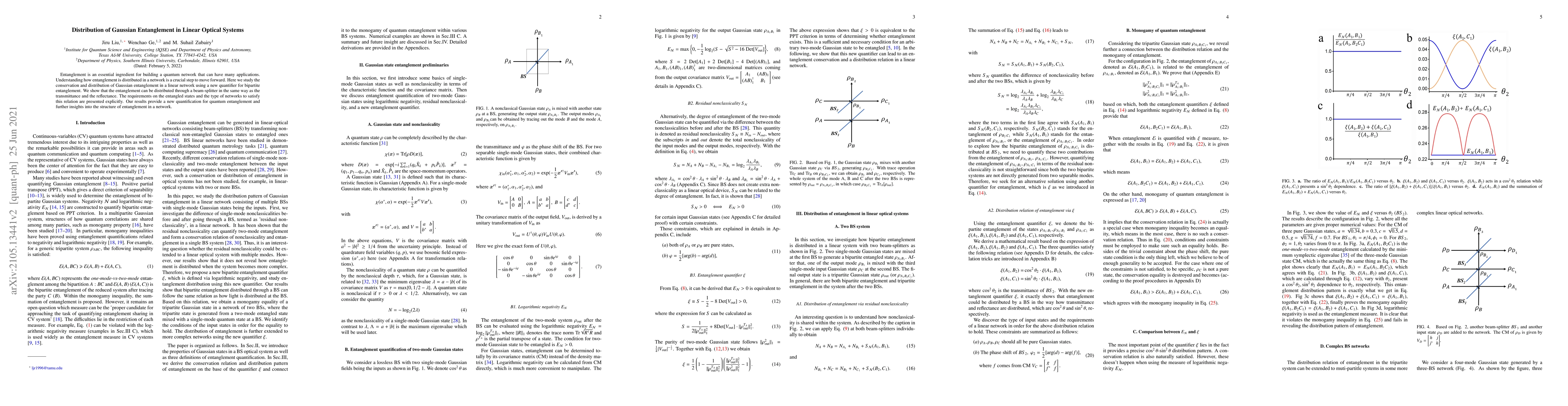 Thumbnail for Distribution of Gaussian Entanglement in Linear Optical Systems