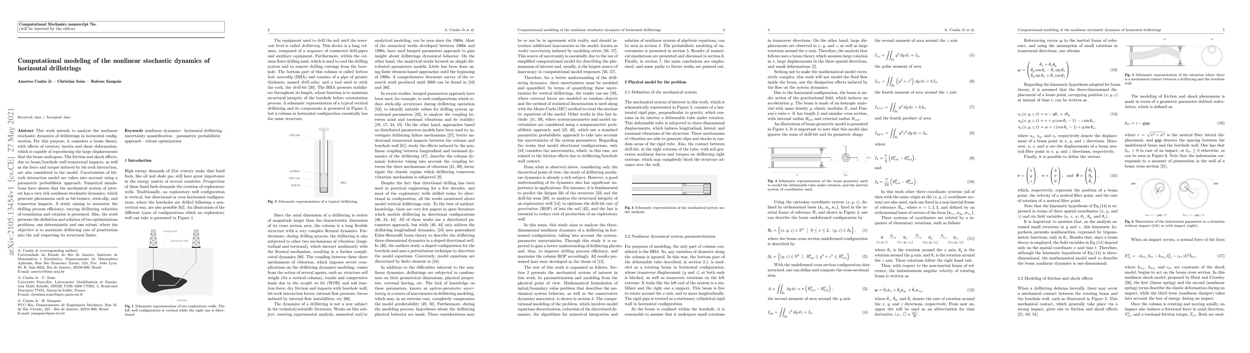 Thumbnail for Computational modeling of the nonlinear stochastic dynamics of
  horizontal drillstrings