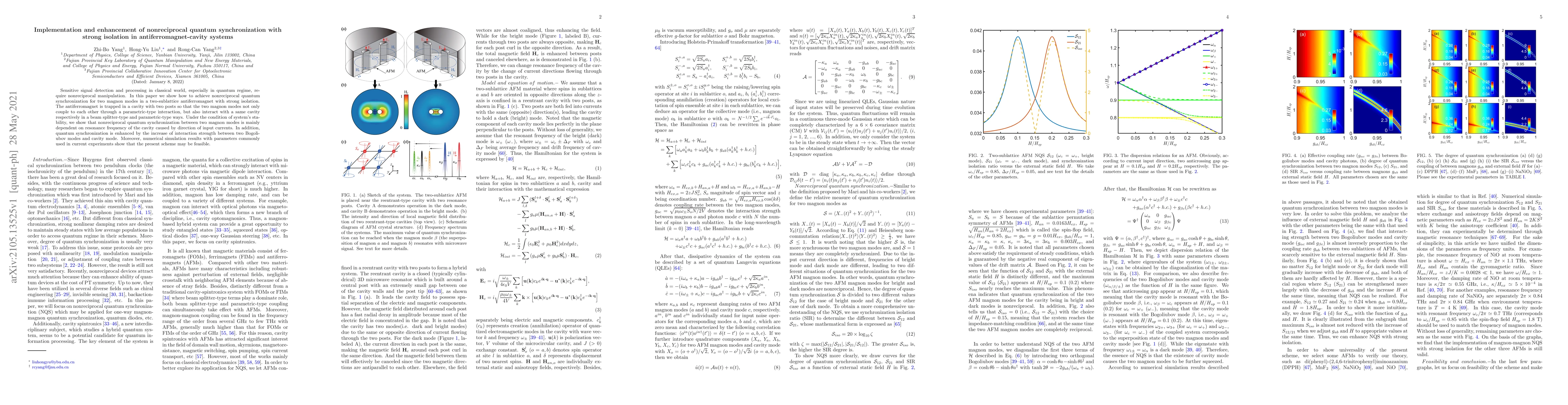 Thumbnail for Implementation and enhancement of nonreciprocal quantum synchronization
  with strong isolation in antiferromagnet-cavity systems
