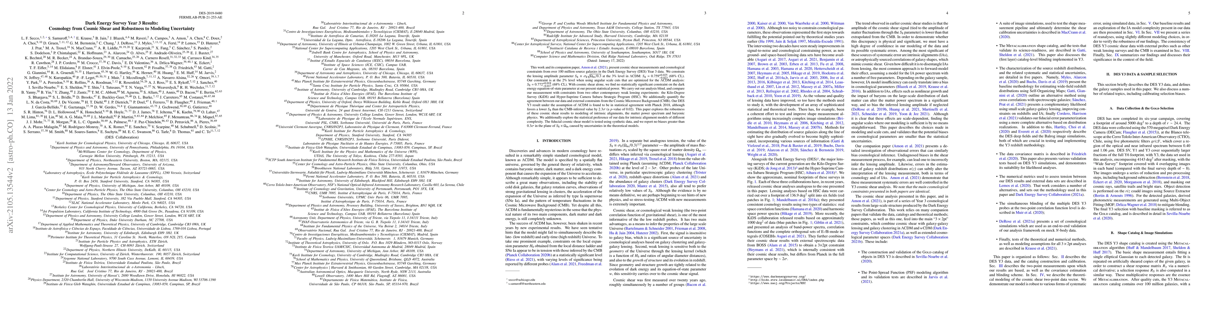 Thumbnail for Dark Energy Survey Year 3 Results: Cosmology from Cosmic Shear and
  Robustness to Modeling Uncertainty