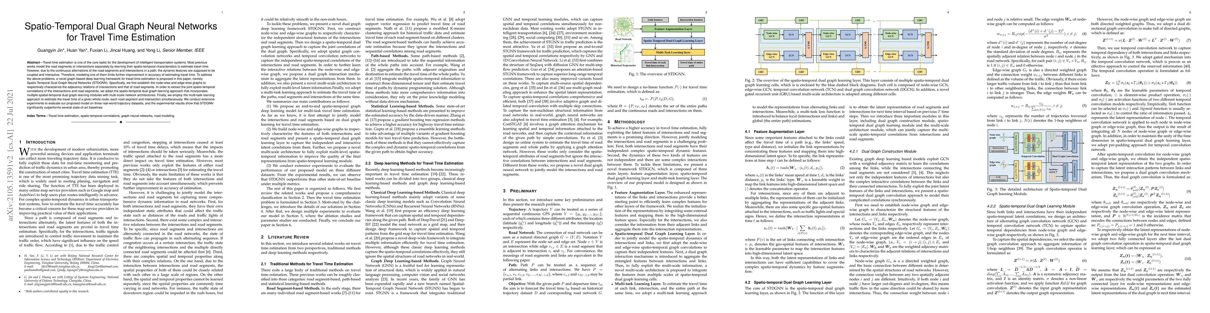 Thumbnail for Spatio-Temporal Dual Graph Neural Networks for Travel Time Estimation