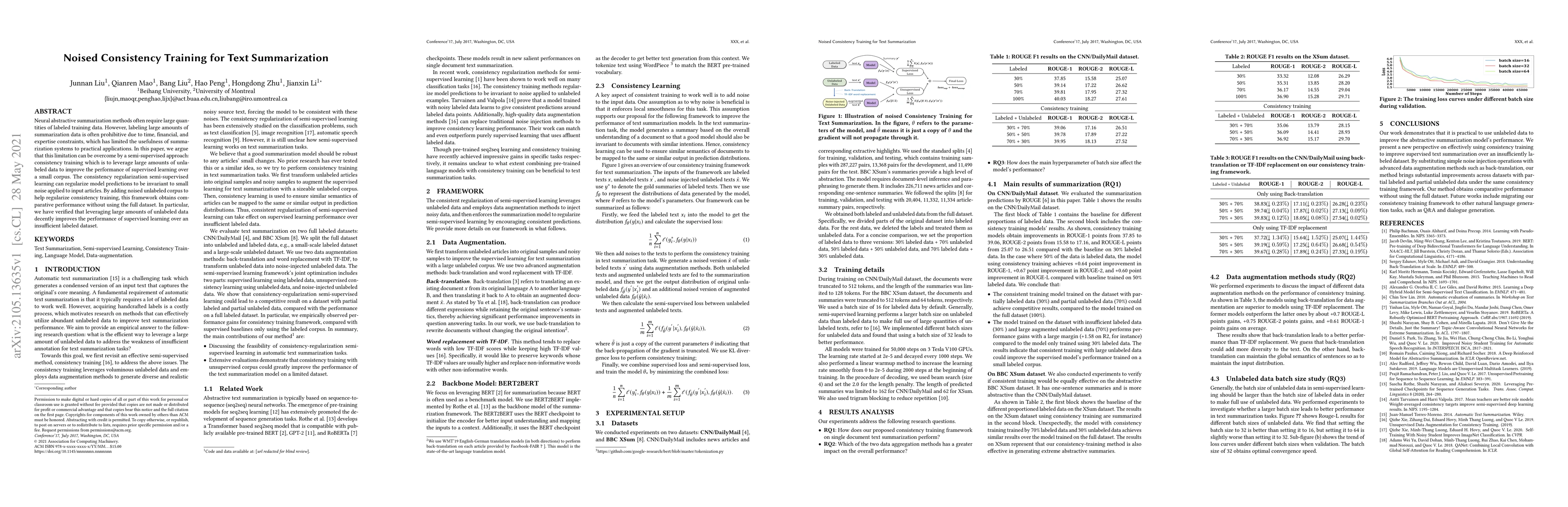 Thumbnail for Noised Consistency Training for Text Summarization