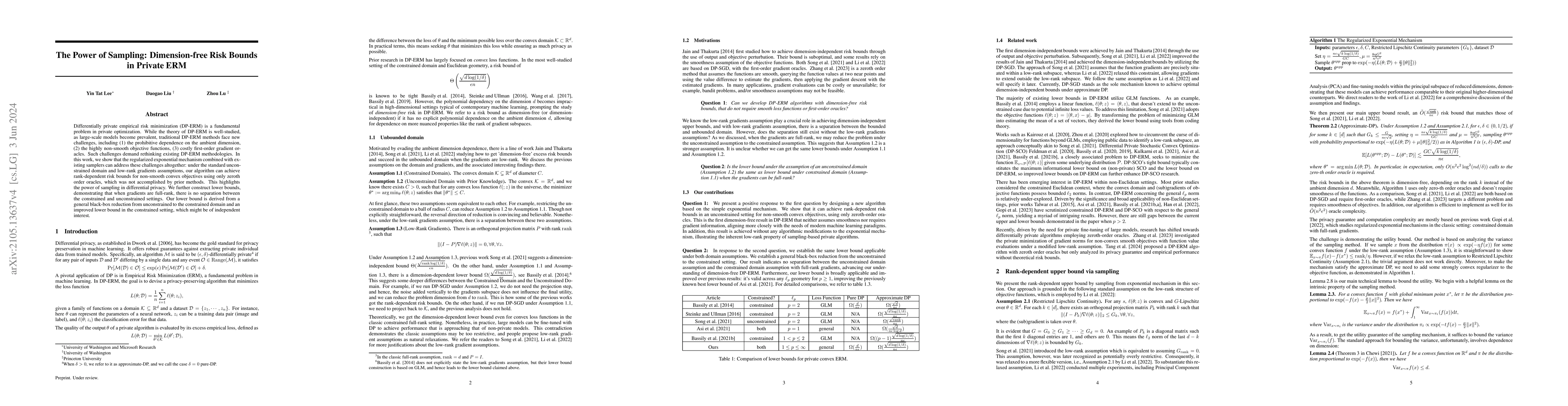 Thumbnail for The Power of Sampling: Dimension-free Risk Bounds in Private ERM