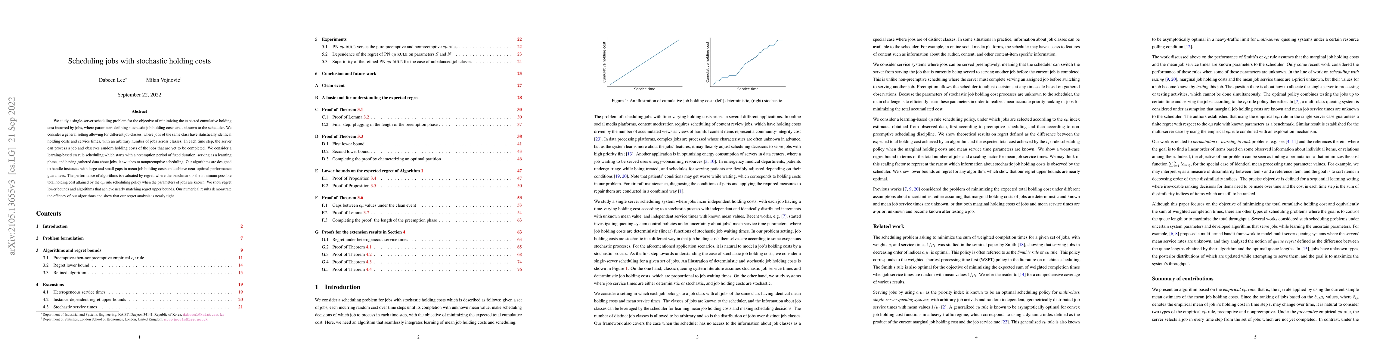 Thumbnail for Scheduling Jobs with Stochastic Holding Costs
