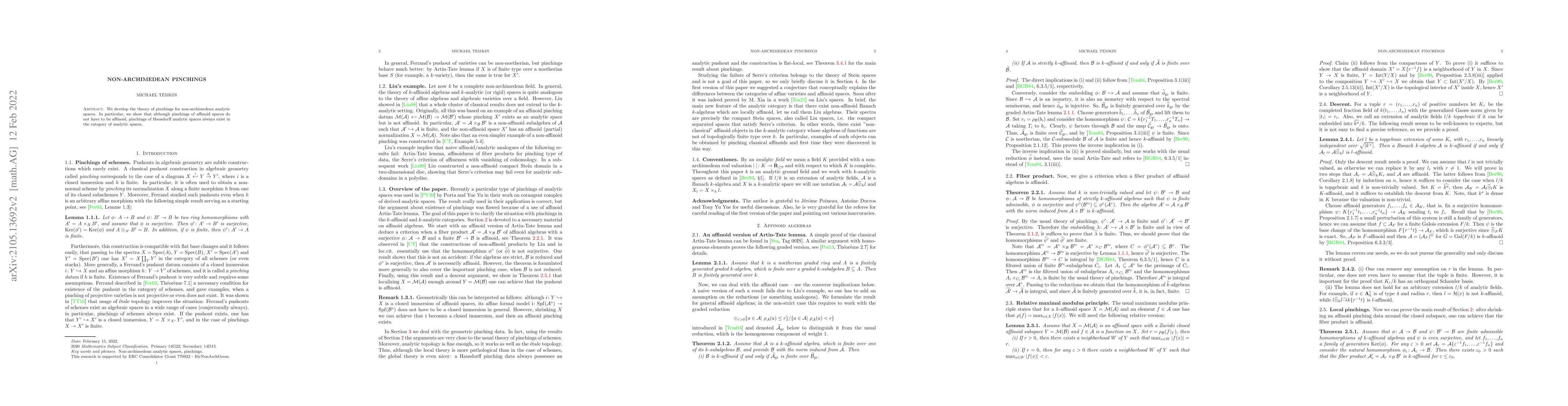 Thumbnail for Non-archimedean pinchings